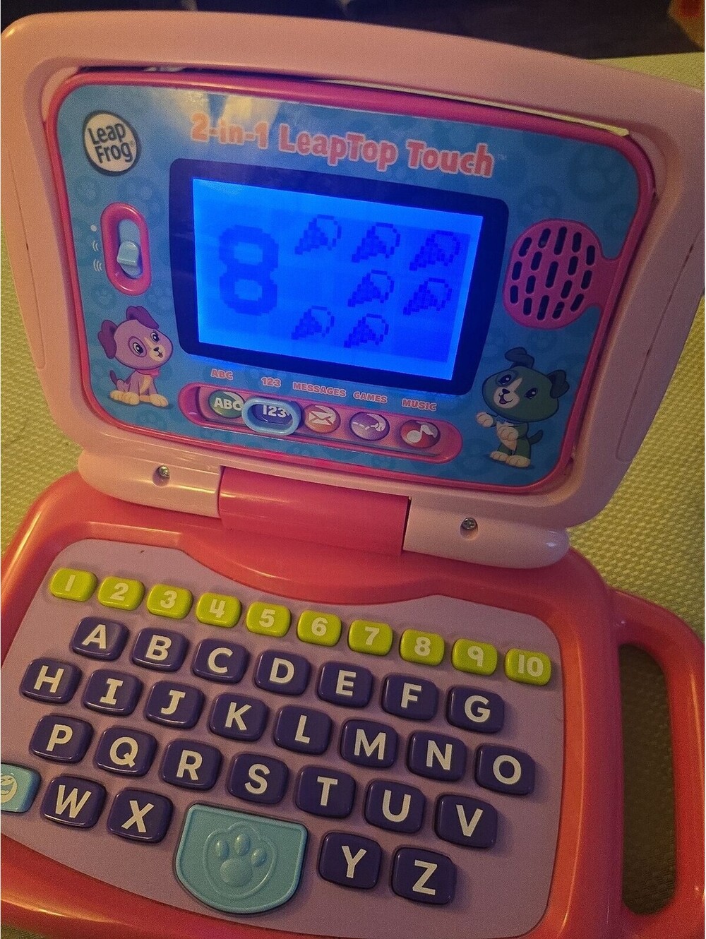 LeapFrog 2-in-1 Leaptop Touch Learning Toy Pink Laptop Tablet - Picture 1 of 1